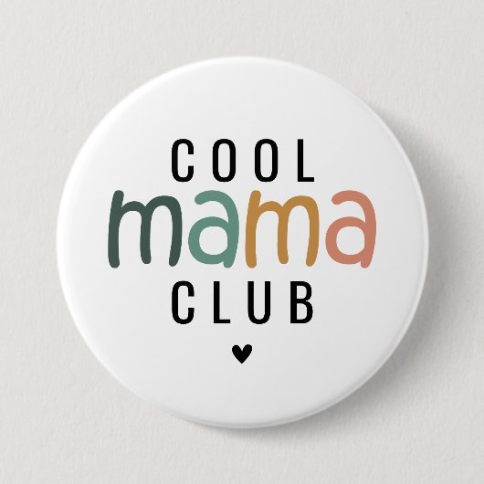 Leuke Cool Mama Club, Mam Gift Ronde Button 7,6 Cm (Voorkant)