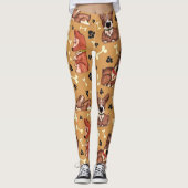 Leuke coole hond thema huisdier lover patroon leggings (Voorkant)