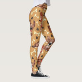 Leuke coole hond thema huisdier lover patroon leggings (Rechts)