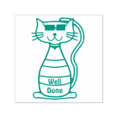 Leuke coole kat Goed Gedaan leraar stempel (Design)