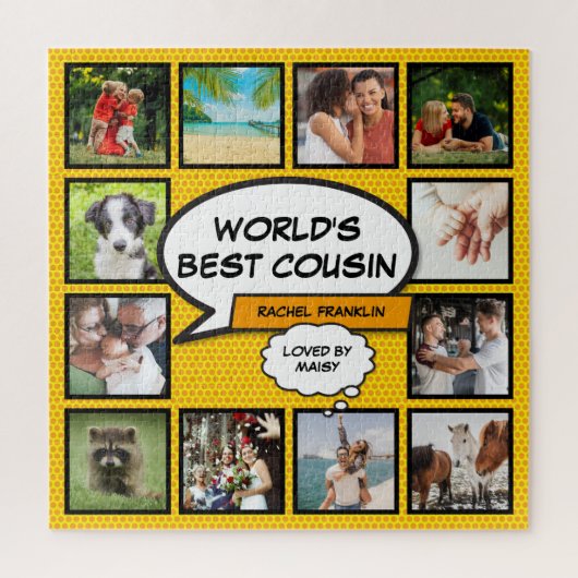 Leuke Coole Neef Moderne Stripboek Fotocollage Legpuzzel (Verticaal)