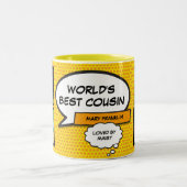 Leuke Coole Neef Stripboek Moderne Fotocollage Tweekleurige Koffiemok (Center)