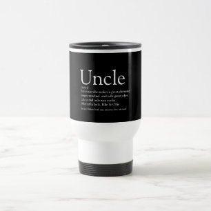 Leuke Coole Oom Definitie Zwart en Wit Leuk Reisbeker