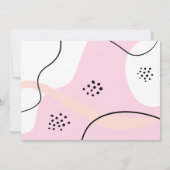 Leuke coole roze blush abstracte vormen foto Sweet Kaart (Achterkant)