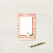 Leuke Corgi Boardwalk Notities Post-it® Notes (Op bureau)