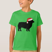 Leuke Corgi Kersthond in Santa Hat Kinder T-shirt (Voorkant)