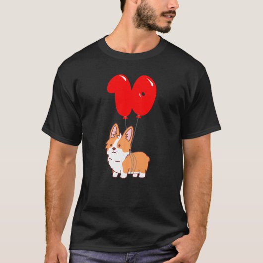 Leuke Corgi Pembroke 10e Verjaardag Kinder Ballon T-shirt (Voorkant)