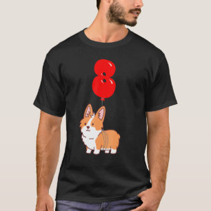 Leuke Corgi Pembroke 8e Verjaardag Kinder Balloon  T-shirt