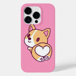Leuke Corgi Puppy Liefde Case-Mate iPhone 14 Pro Hoesje