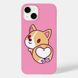Leuke Corgi Puppy Liefde Case-Mate iPhone 14 Hoesje