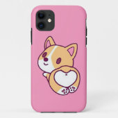 Leuke Corgi Puppy Liefde Case-Mate iPhone Case (Achterkant)