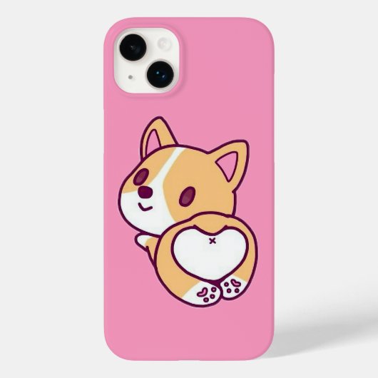 Leuke Corgi Puppy Liefde Case-Mate iPhone Case (Achterkant)