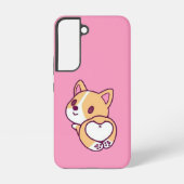Leuke Corgi Puppy Liefde Samsung Galaxy Hoesje (Achterkant)