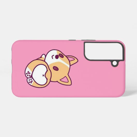 Leuke Corgi Puppy Liefde Samsung Galaxy Hoesje (Achterkant horizontaal)