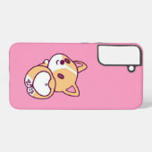 Leuke Corgi Puppy Liefde Samsung Galaxy Hoesje (Achterkant horizontaal)