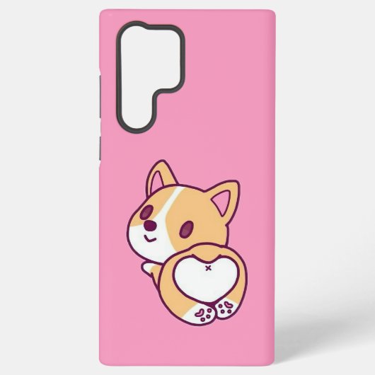 Leuke Corgi Puppy Liefde Samsung Galaxy Hoesje (Achterkant)