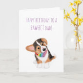 Leuke corgi puppy verjaardagskaart van de hond kaart (Gele Bloem)