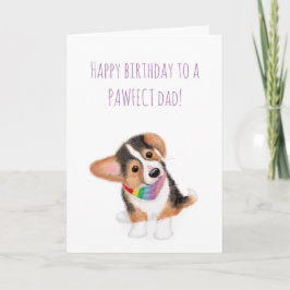 Leuke corgi puppy verjaardagskaart van de hond kaart