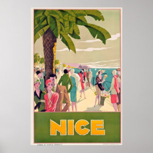 Leuke Cote D'Azur Frankrijk Vintage Reisposter Poster