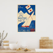 Leuke Côte d'Azur Ski Yachting Zeilboot Zee Poster (Keuken)