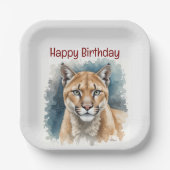 Leuke Cougar Over The Hill Verjaardag Papieren Bordje (Voorkant)
