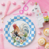 Leuke Country Rooster liefhebbers Papieren Bordje (Feest)
