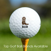 Leuke Cowboy Boot Custom Monogrammed Bruin Golfballen