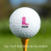 Leuke Cowboy Boot Custom Monogrammed Roze Golfballen