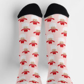 Leuke Cowboy Kerstman Western Kerstmis Roze Sokken (Top)