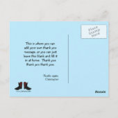 Leuke cowboy western boy bedankt briefkaart (Achterkant)