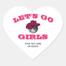 Leuke Cowgirl Meisjesuitje Cadeau  Hart Sticker