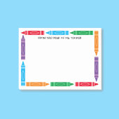 Leuke Crayon Border Van het Bureau van de Leraar G Post-it® Notes