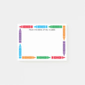 Leuke Crayon Border Van het Bureau van de Leraar G Post-it® Notes (Voorkant)
