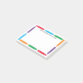 Leuke Crayon Border Van het Bureau van de Leraar G Post-it® Notes (Schuin)
