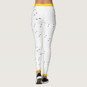 Leuke Crazy Chicken Run!   Gele Pop Chick Print Leggings