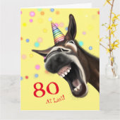 Leuke Crazy Donkey gepersonaliseerde verjaardag Ka Kaart (Gele Bloem)