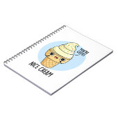 Leuke Cream Grappig Ijs Pun Notitieboek (Linkerzijde)