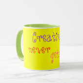 Leuke creativiteit krijgt nooit oude Mok (Voorkant links)