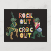 Leuke Crocodillenwoordspeling Rock Uit Met Je Croc Briefkaart (Voorkant)