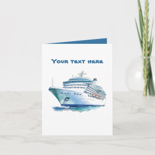 Leuke cruise schip voeg tekst toe kaart (Voorkant)