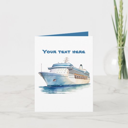 Leuke cruise schip voeg tekst toe kaart (Voorkant)