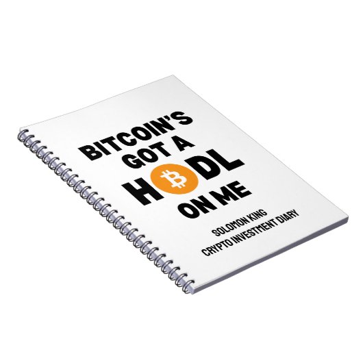Leuke Crypto BITCOIN HEEFT EEN HOUDGREEP OP MIJ Notitieboek (Rechterzijde)