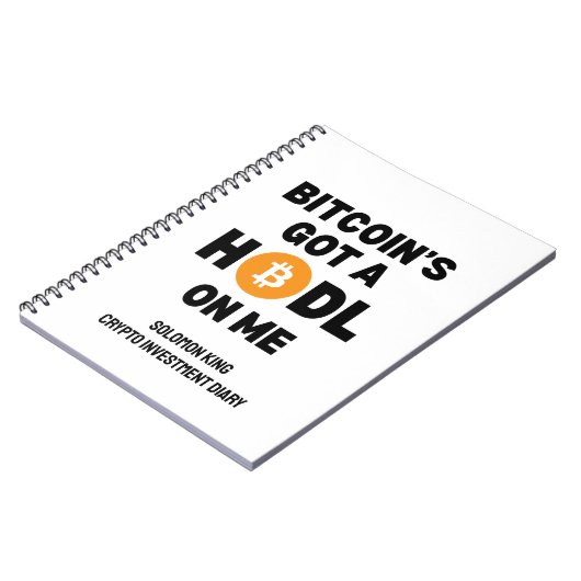 Leuke Crypto BITCOIN HEEFT EEN HOUDGREEP OP MIJ Notitieboek (Linkerzijde)