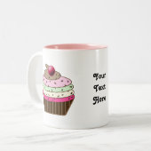 Leuke cupcake aangepaste gepersonaliseerde mokken (Voorkant links)