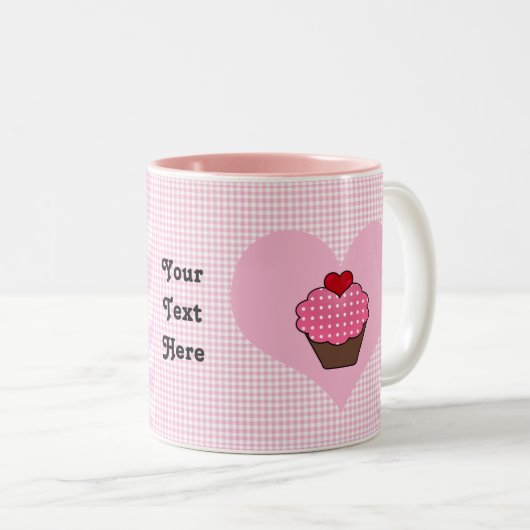 Leuke cupcake aangepaste gepersonaliseerde mokken (Voorkant rechts)