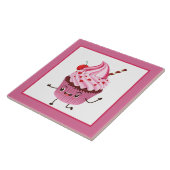 Leuke cupcake bakkerij decor keuken keramische teg tegeltje (Zijkant)