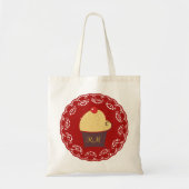Leuke Cupcake -Dily Lace aangepaste tekst Tote Bag (Voorkant)