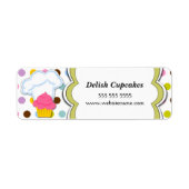 Leuke Cupcake en Bakers Pet Labels (Voorkant)