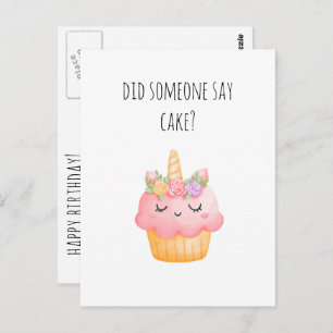 Leuke Cupcake Grappige Gelukkige Verjaardag Briefkaart