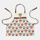 Leuke Cupcake Persoonlijk Kinderen Keuken Schort (Voorkant)
